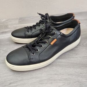 ÈCCO‎ Black Oxford Soft 7 Sneaker Shoes Size 47 (13) Leather Comfort System